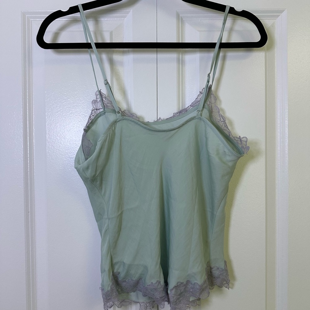 Free People Intimately Sunset Lover Lace Trim Cami in Sea Mist XS NWOT - Picture 4 of 6